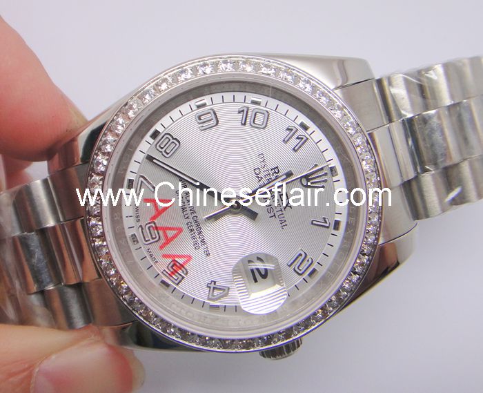 Diamond Bezel Mens Rolex Datejust Fake Watches In China